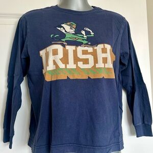 Blue Irish Graphic Long Sleeve Tee
